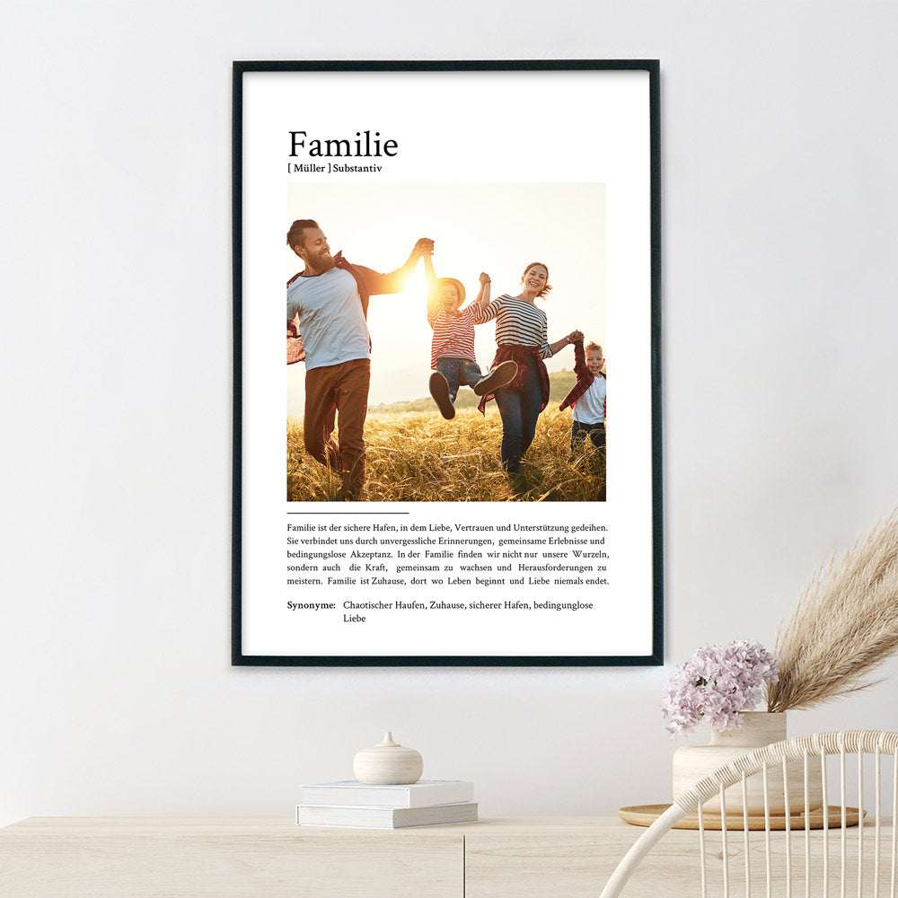 Definition Familie - Geschenk Personalisiert