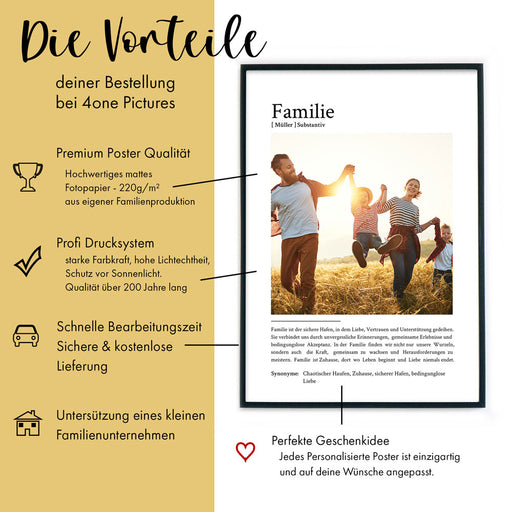 Definition Familie - Geschenk Personalisiert