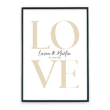 LOVE Hochzeit Bild - Hochzeitsgeschenk