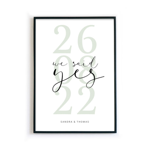 We said yes zur Hochzeit Bild - Geschenk