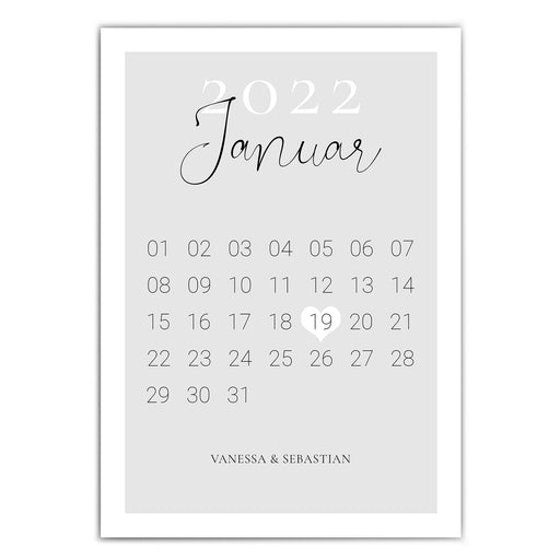 Kalender Hochzeitstag - Hochzeitsgeschenk