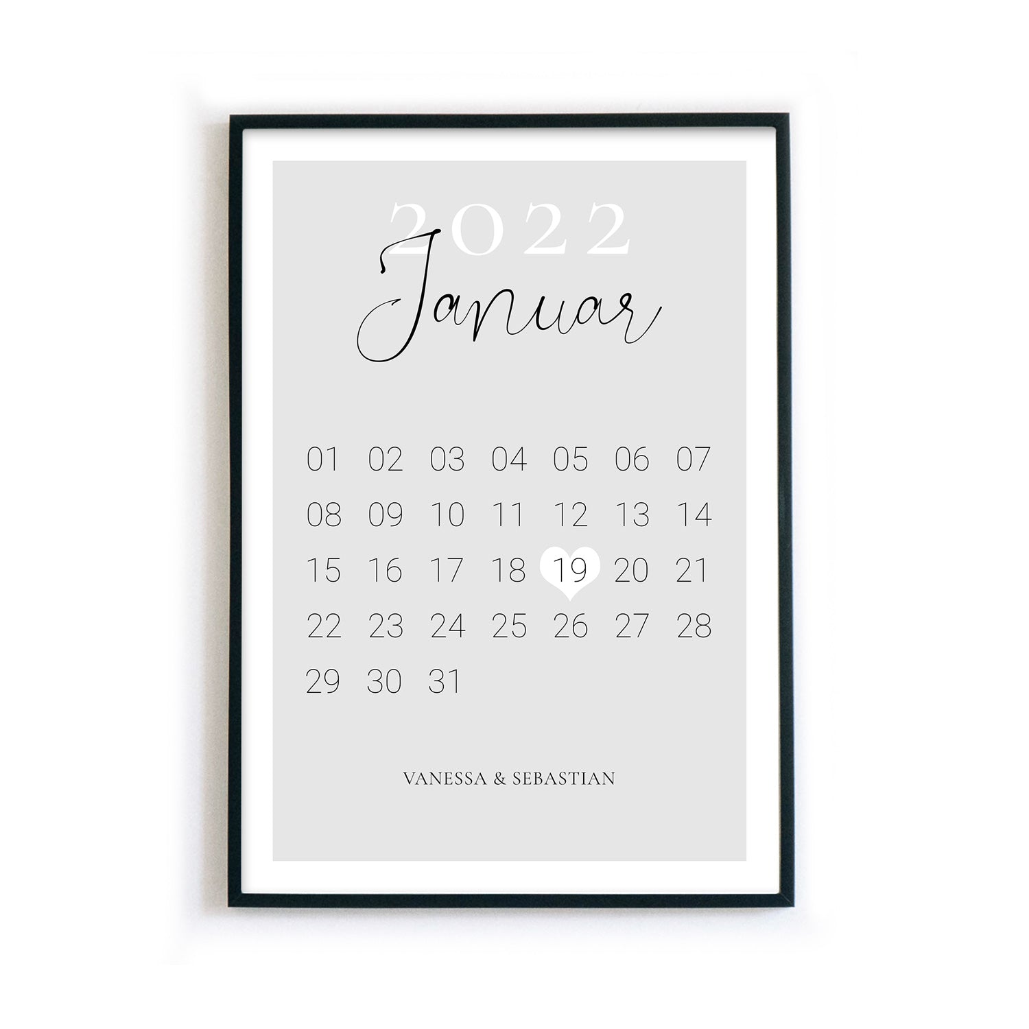 Kalender Hochzeitstag - Hochzeitsgeschenk