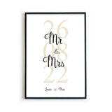 Mr & Mrs Hochzeit Geschenk Personalisiert