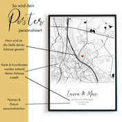 Personalisiertes Karten Poster - Hochzeitsgeschenk
