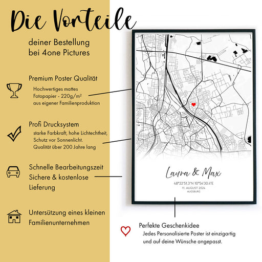 Personalisiertes Karten Poster - Hochzeitsgeschenk