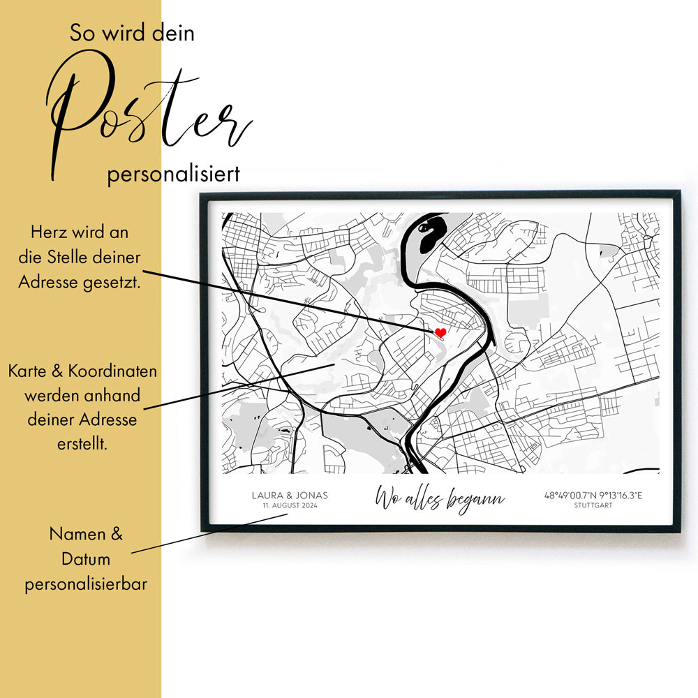 Wo alles begann Poster - Karte Querformat
