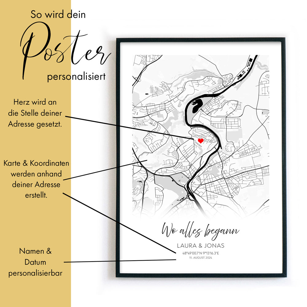 Wo alles begann Poster - Hochzeitsgeschenk