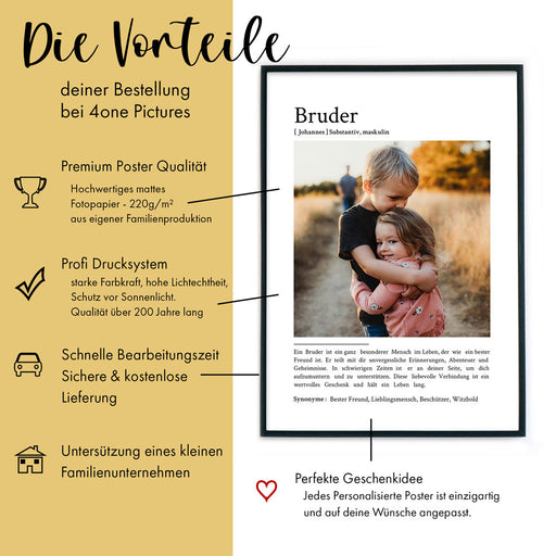 Bruder Definition - Personalisiert mit Foto