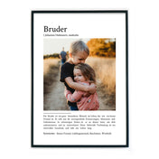 Bruder Definition - Personalisiert mit Foto