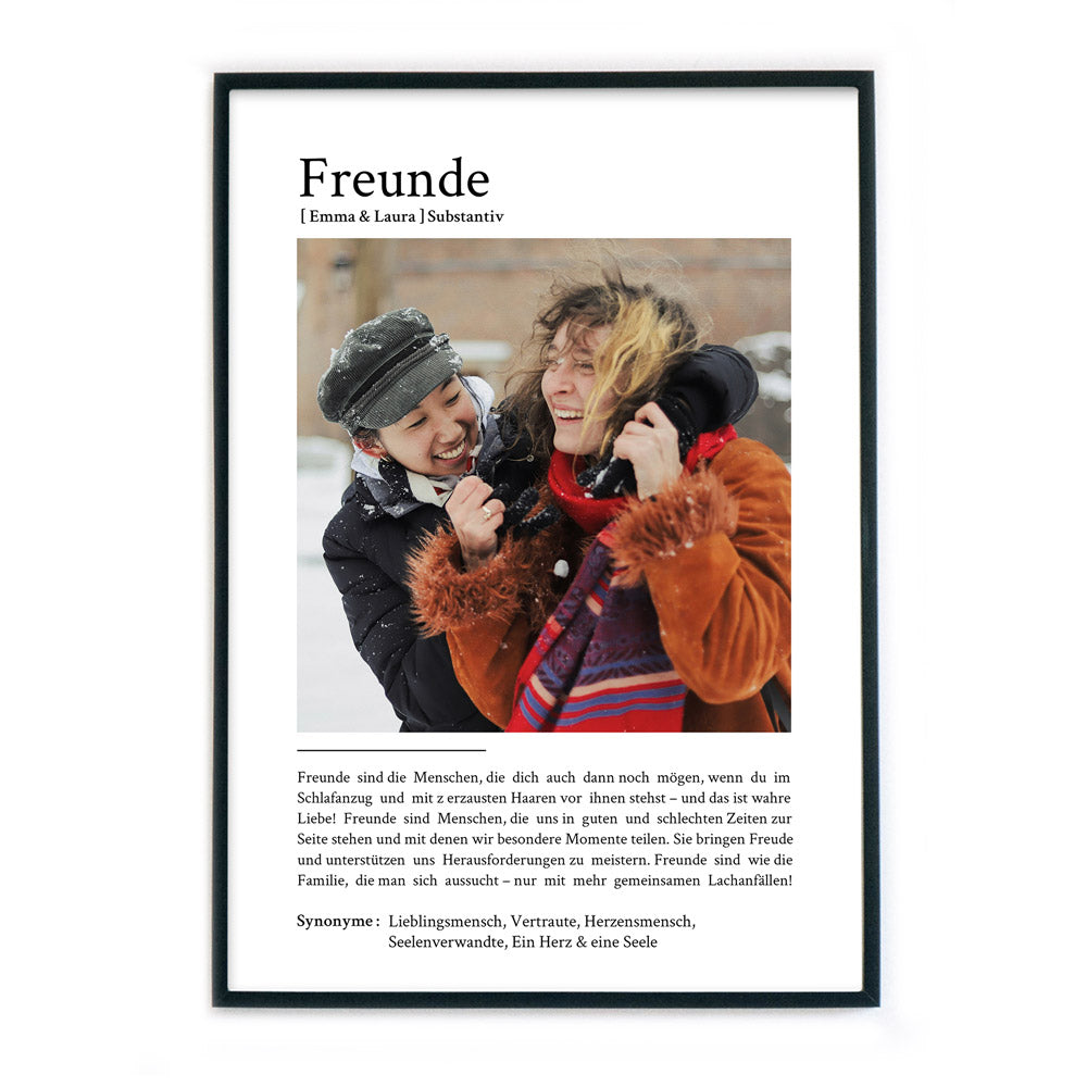 Freunde Definition - Personalisiertes Fotogeschenk