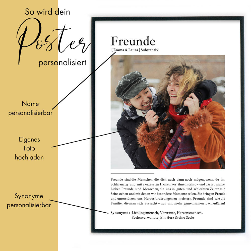 Freunde Definition - Personalisiertes Fotogeschenk