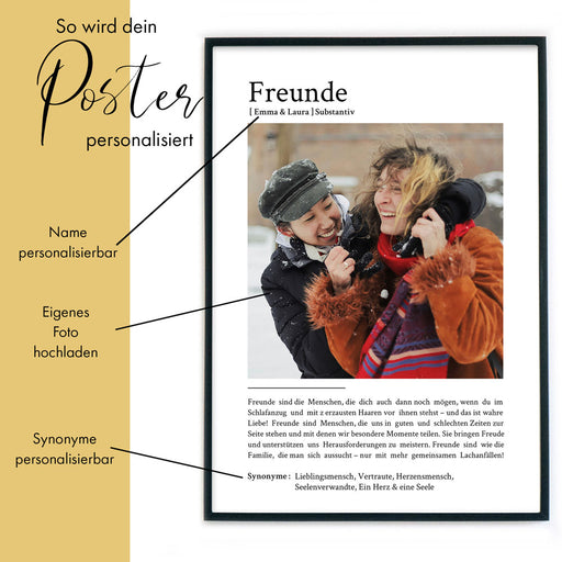 Freunde Definition - Personalisiertes Fotogeschenk