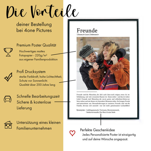 Freunde Definition - Personalisiertes Fotogeschenk