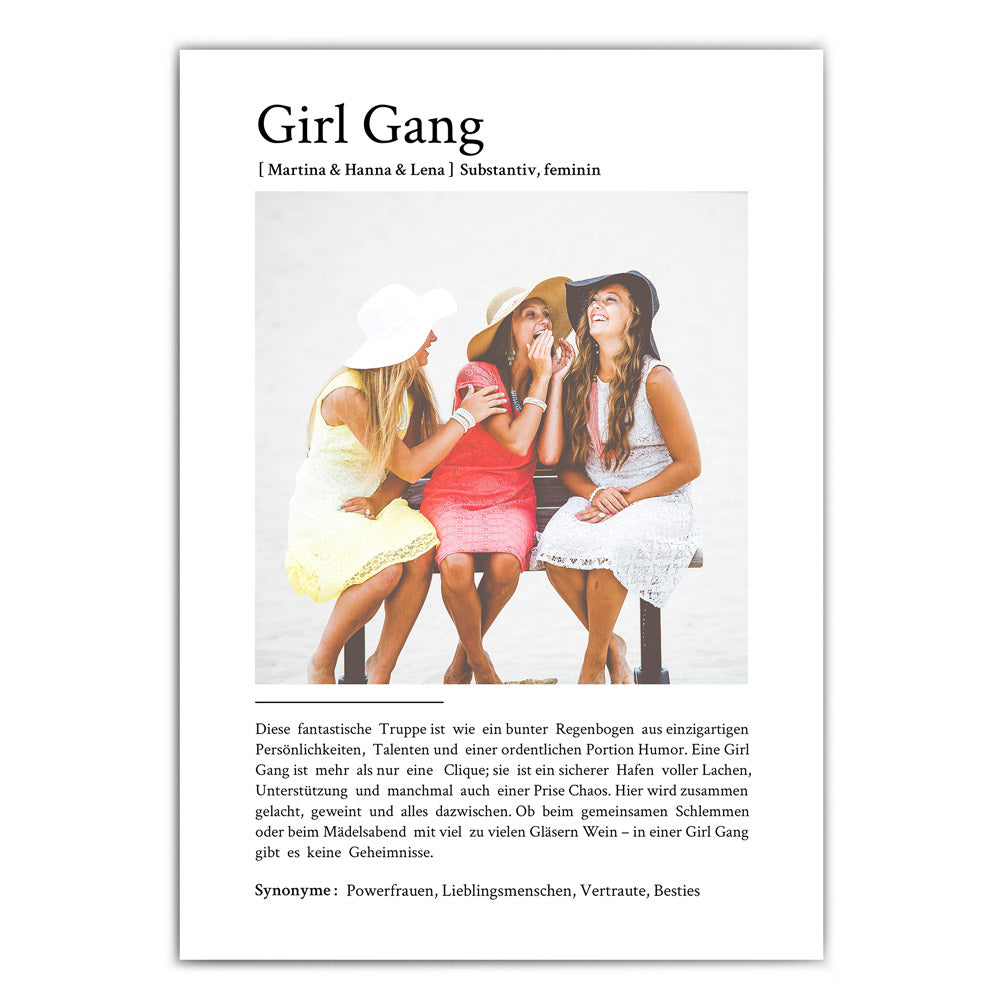 Girl Gang - Definition Poster