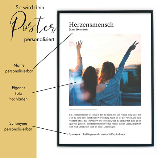 Herzensmensch Definition Poster