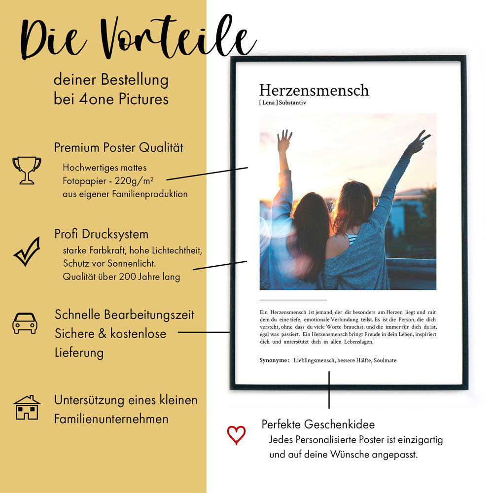 Herzensmensch Definition Poster