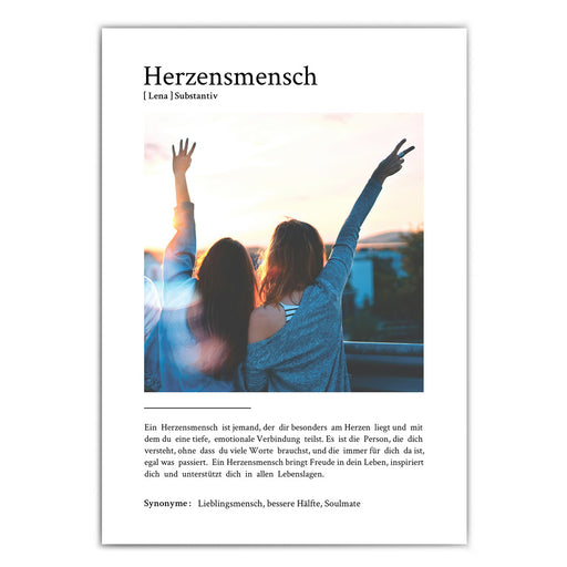 Herzensmensch Definition Poster