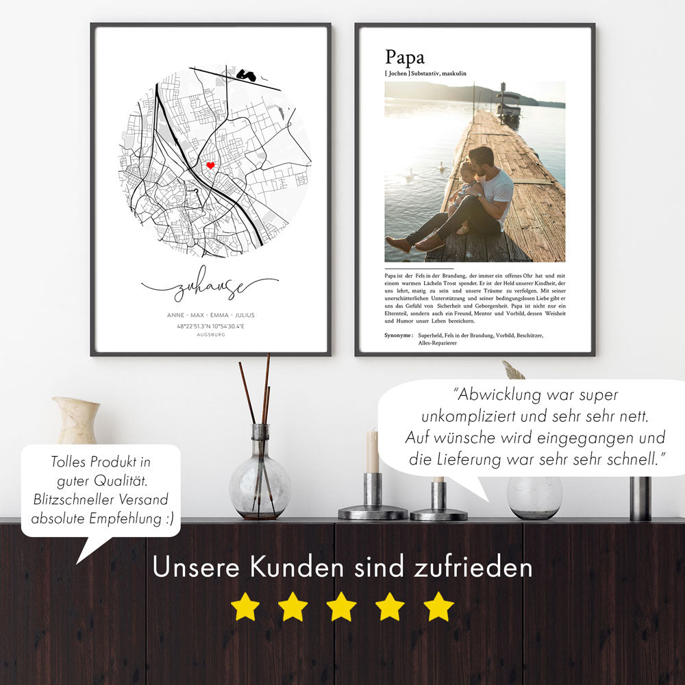 Papa Definition Poster mit eigenem Foto