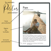 Papa Definition Poster mit eigenem Foto