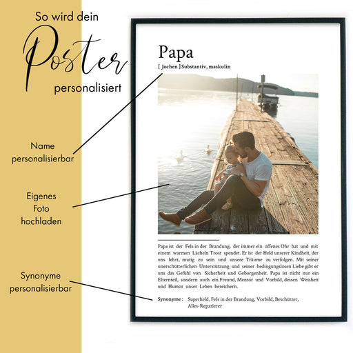 Papa Definition Poster mit eigenem Foto