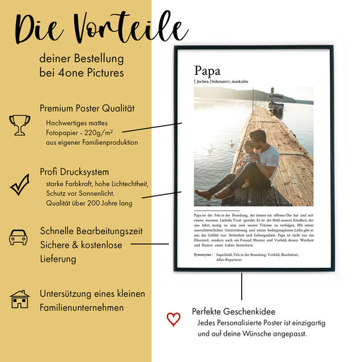 Papa Definition Poster mit eigenem Foto