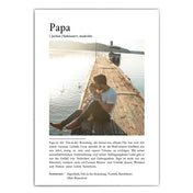 Papa Definition Poster mit eigenem Foto