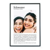 Schwester Definition - Personalisiertes Geschenk