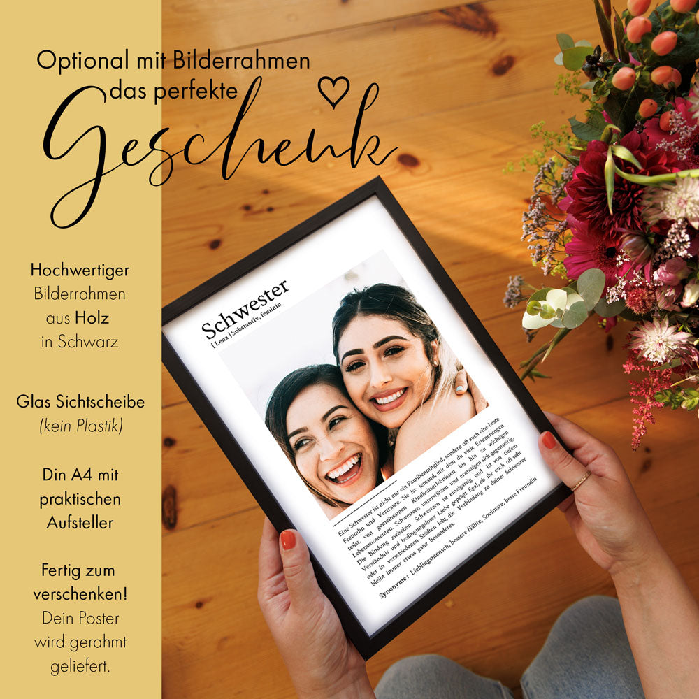 Schwester Definition - Personalisiertes Geschenk