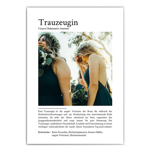 Trauzeugin Definition Poster