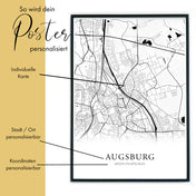 Deine Stadt Karte Poster Personalisiert