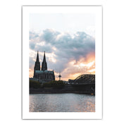 Vögel über Köln Skyline Poster