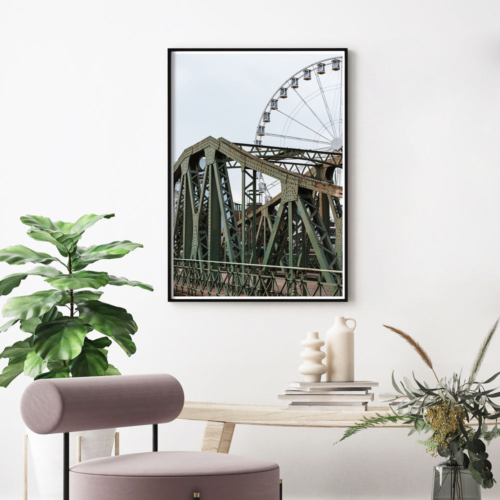 Brücke am Riesenrad - Köln Poster