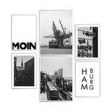 Schwarz Weiß Hamburg Poster Set #3