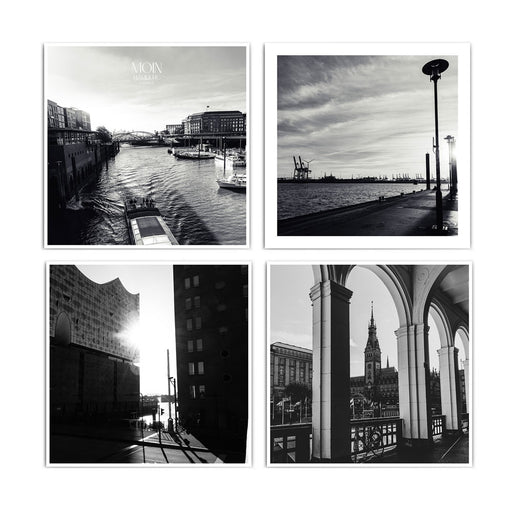Hamburg Black & White - Poster Set