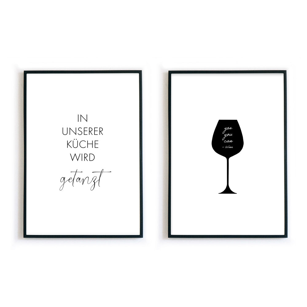 Yes Wine & Tanzen - Küchen Poster