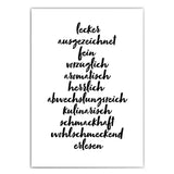 Lecker & vorzüglich | Küchenposter