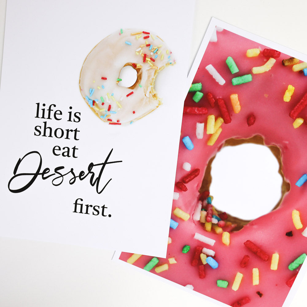 | Spruch Bild Poster Pictures Küchen Küchendekoration als First – Eat Dessert 4one -