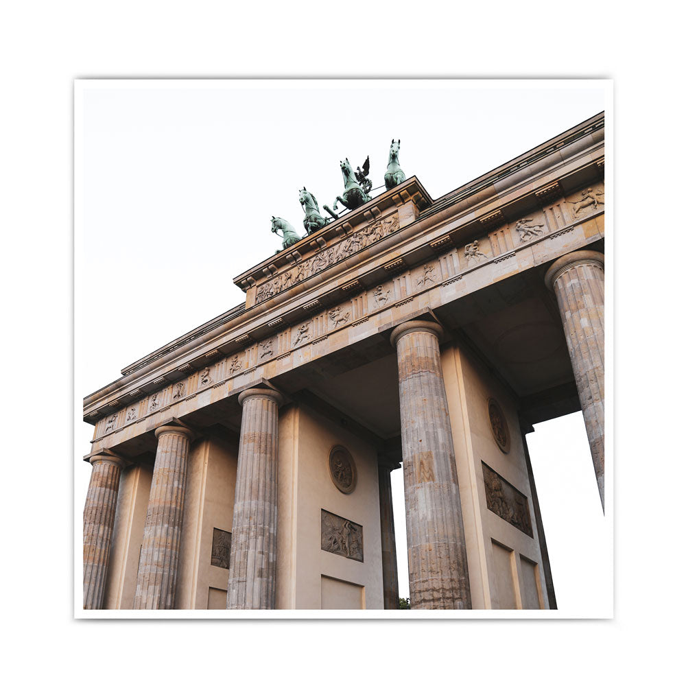 Poster vom Brandenburger Tor. Bild im 30x30cm Format