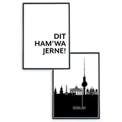 Dit ham´wa jerne! Berlin Poster Set