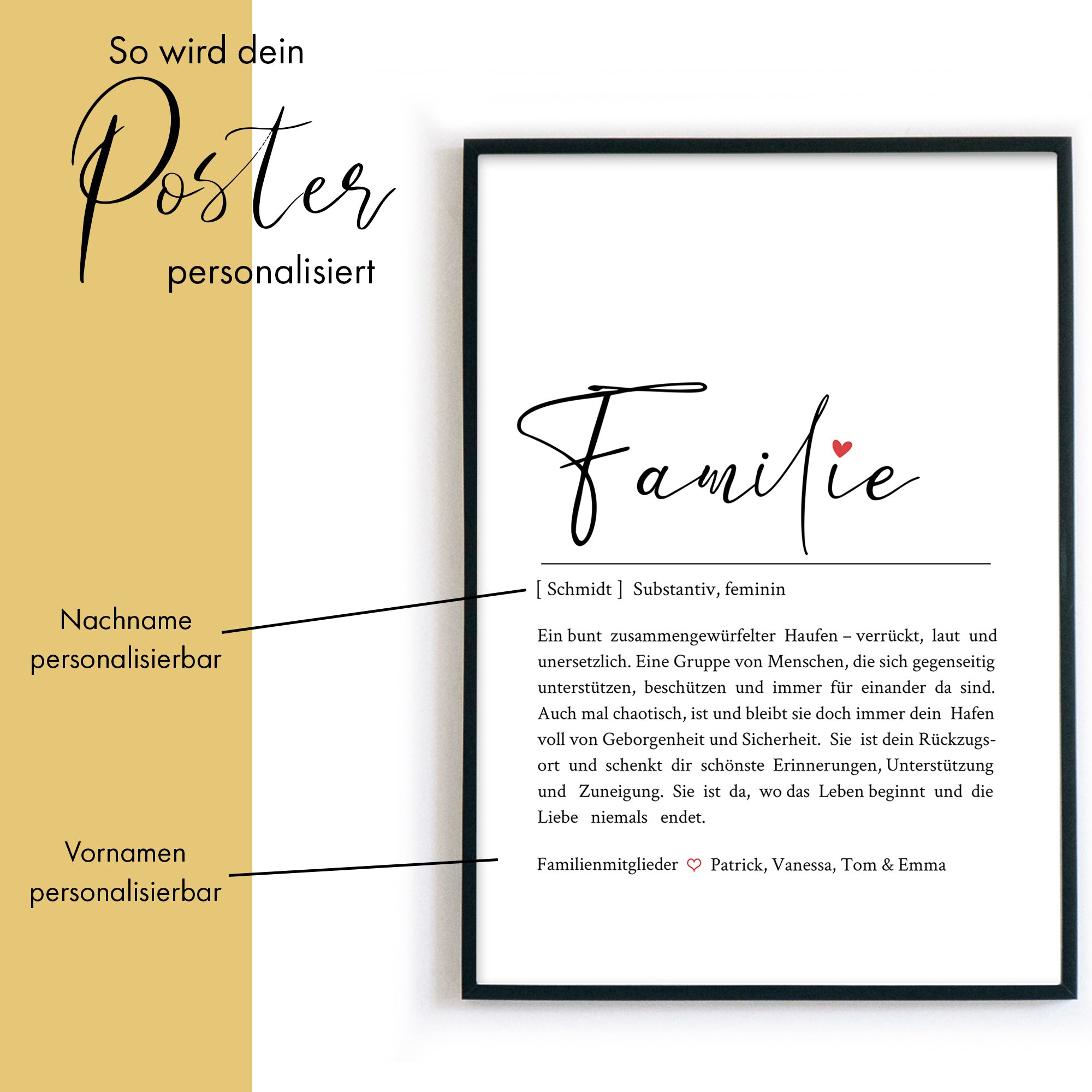 Familie Definition - Personalisiert