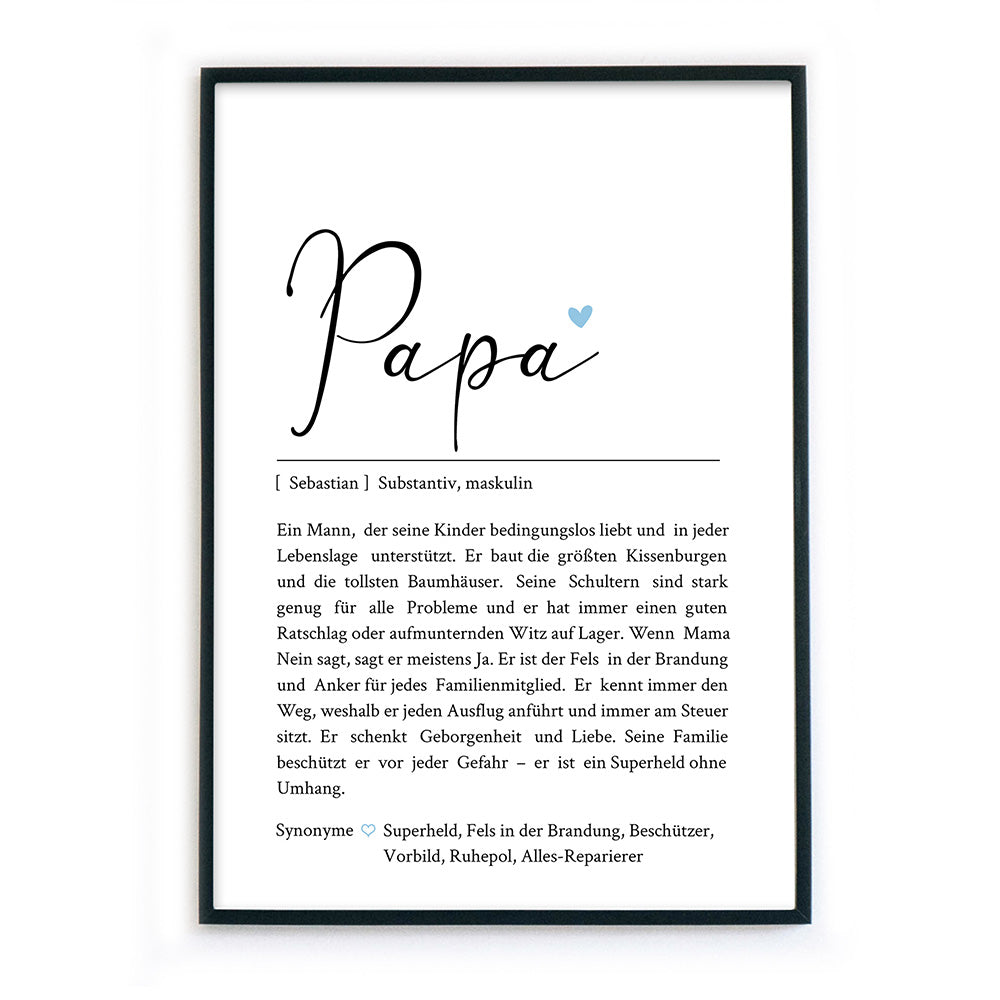 Papa Definition - Personalisiertes Geschenk