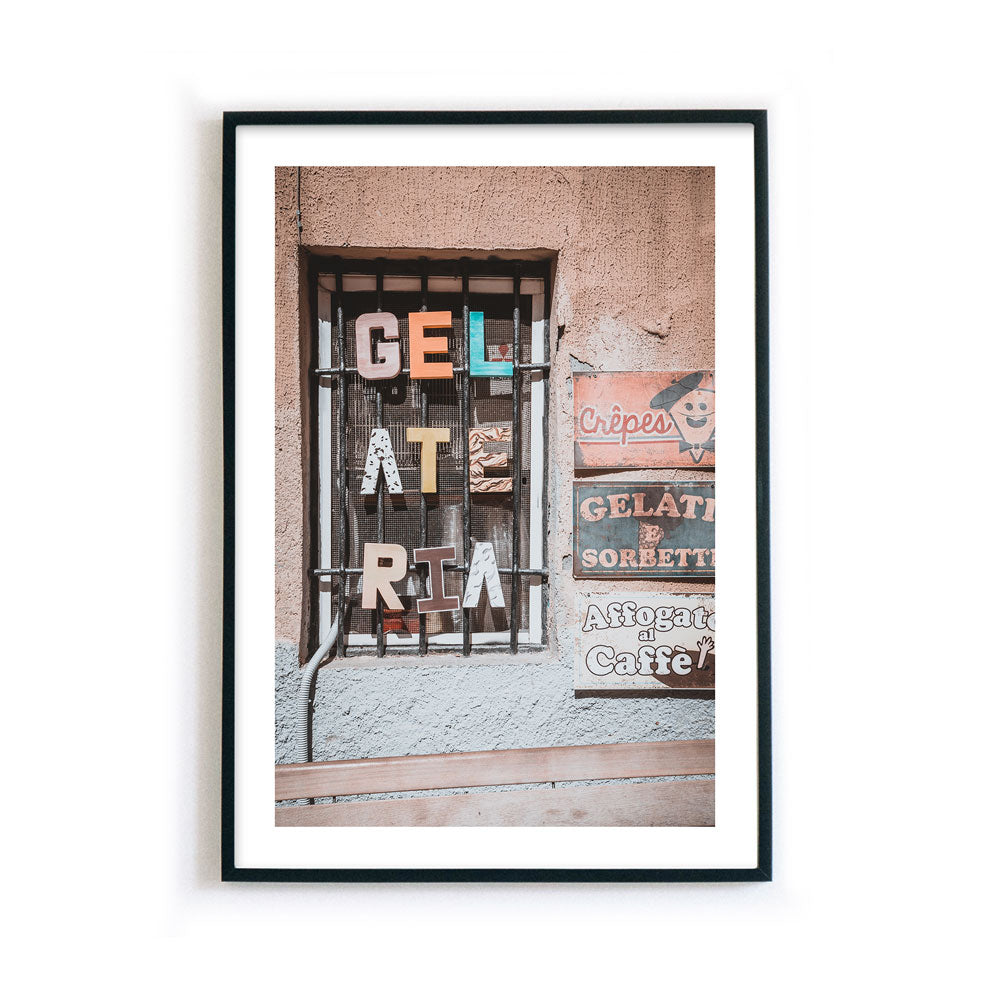 Gelateria mit Eis, Creps & Caffe Poster