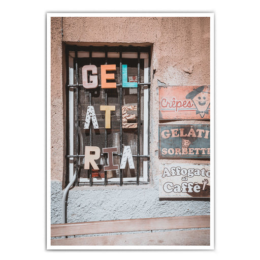 Gelateria mit Eis, Creps & Caffe Poster