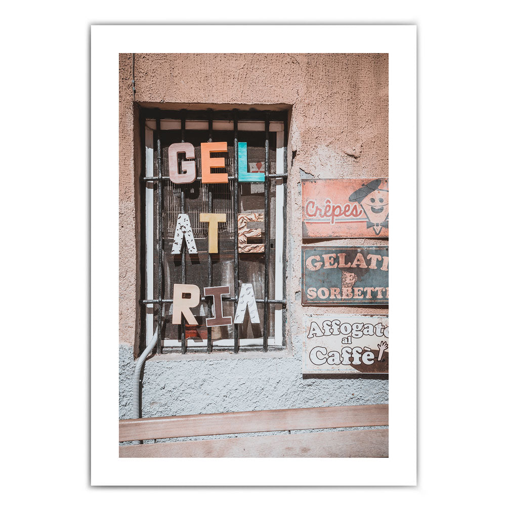 Gelateria mit Eis, Creps & Caffe Poster