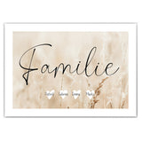 Herz Familie mit Bild Personalisiert - Querformat
