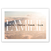 Familien Poster mit Bild - Querformat