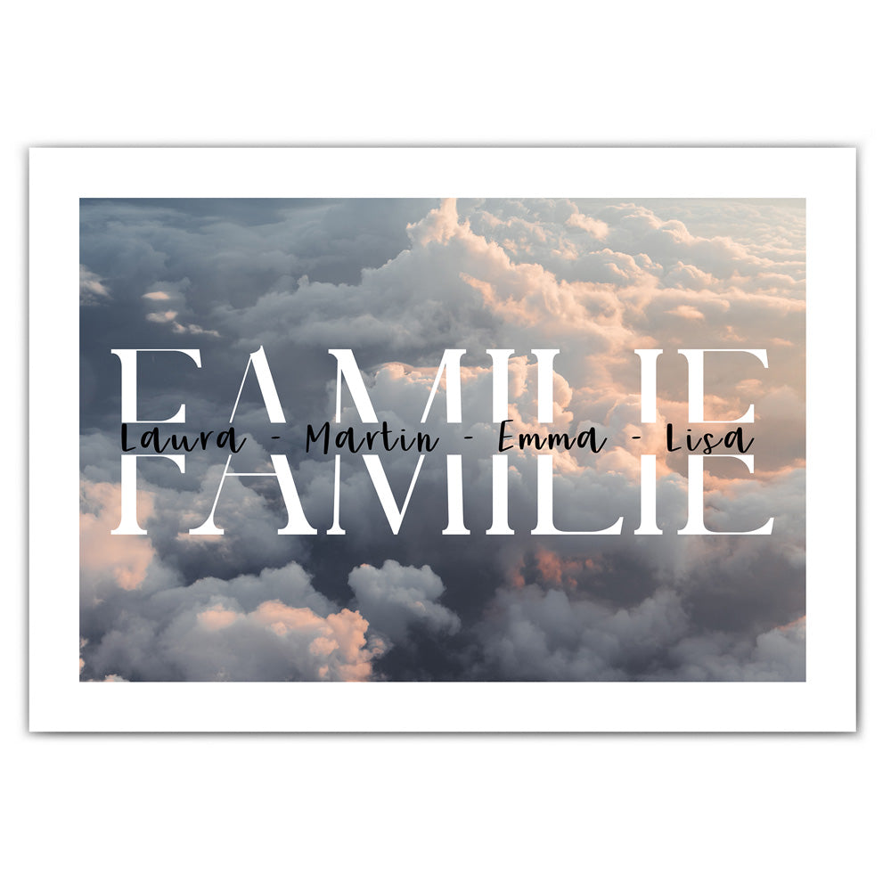 Familien Poster mit Bild - Querformat