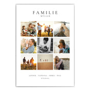 Familien Foto Collage Poster