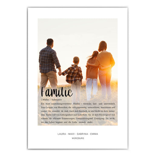 Familienbild mit eigenem Foto