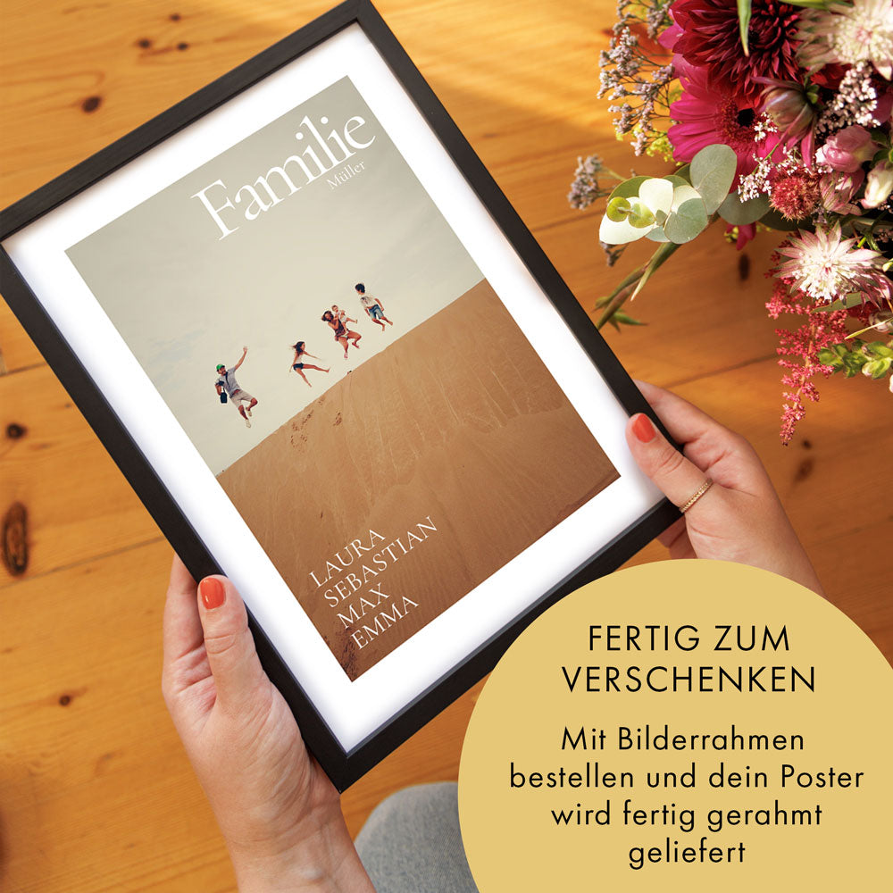 Familien Poster mit Foto personalisiert